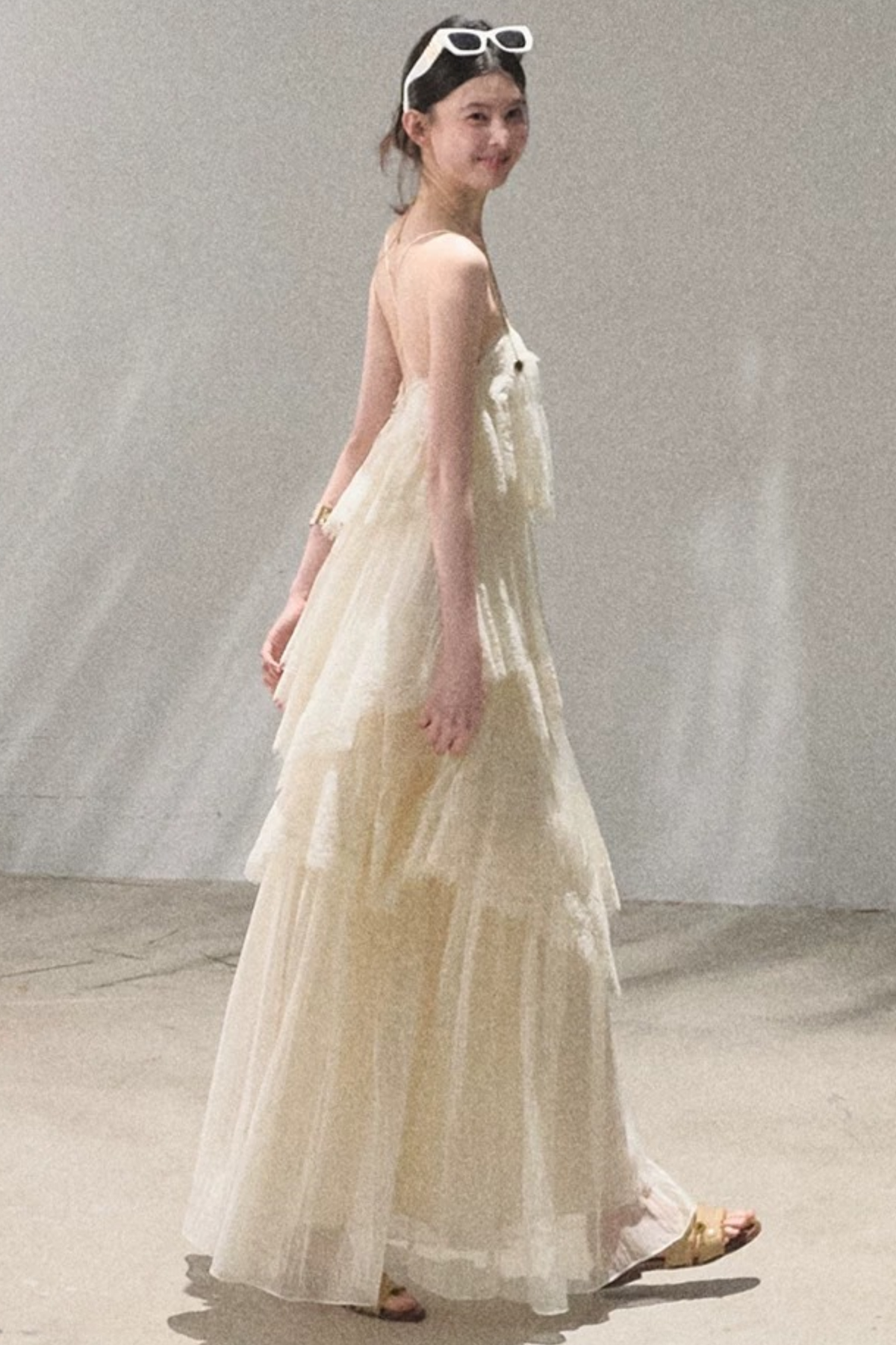 Heartbeat Lace Tiered Long Dress