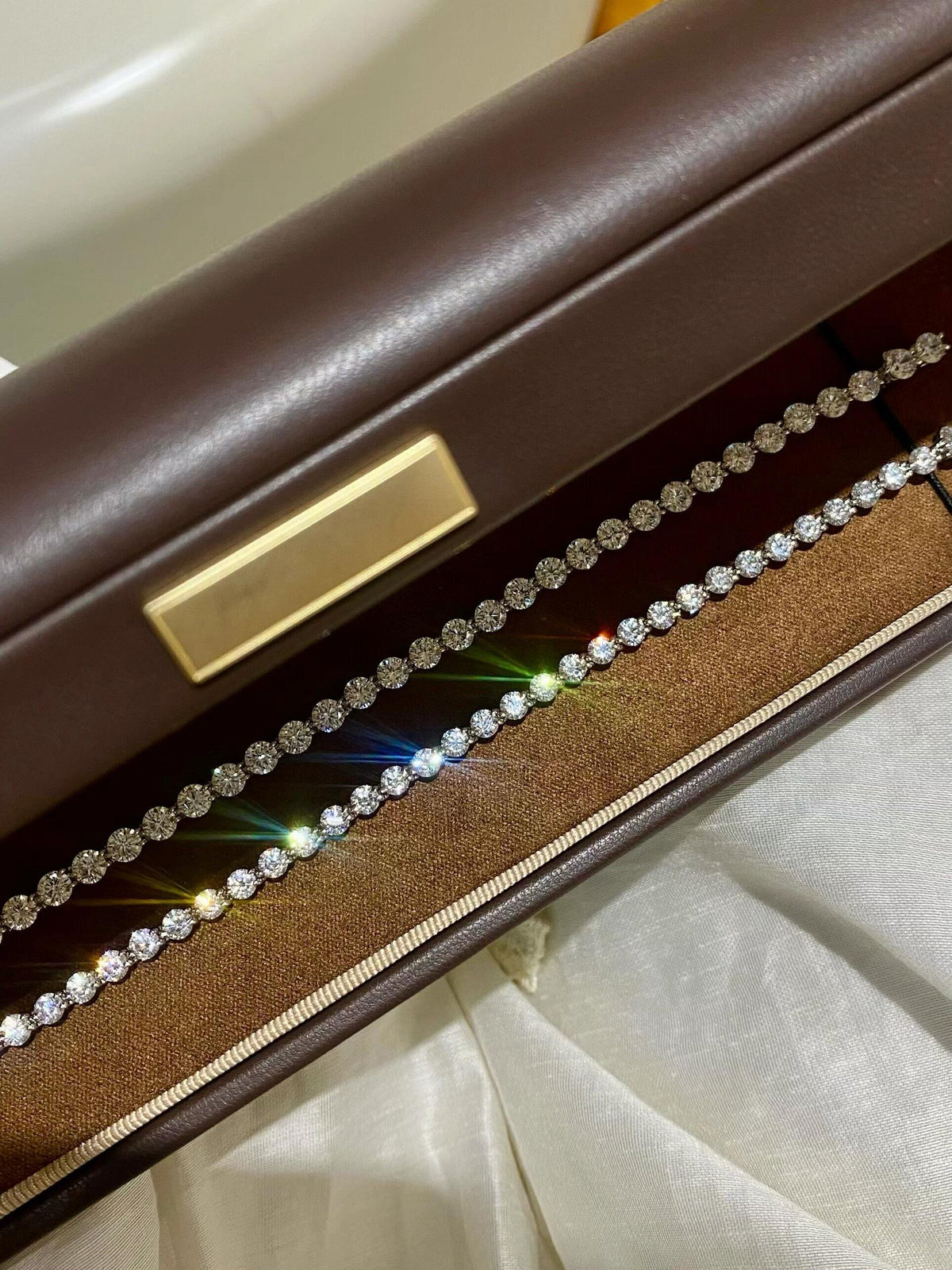 S925 Sterling Tennis Round Diamonds Bracelet