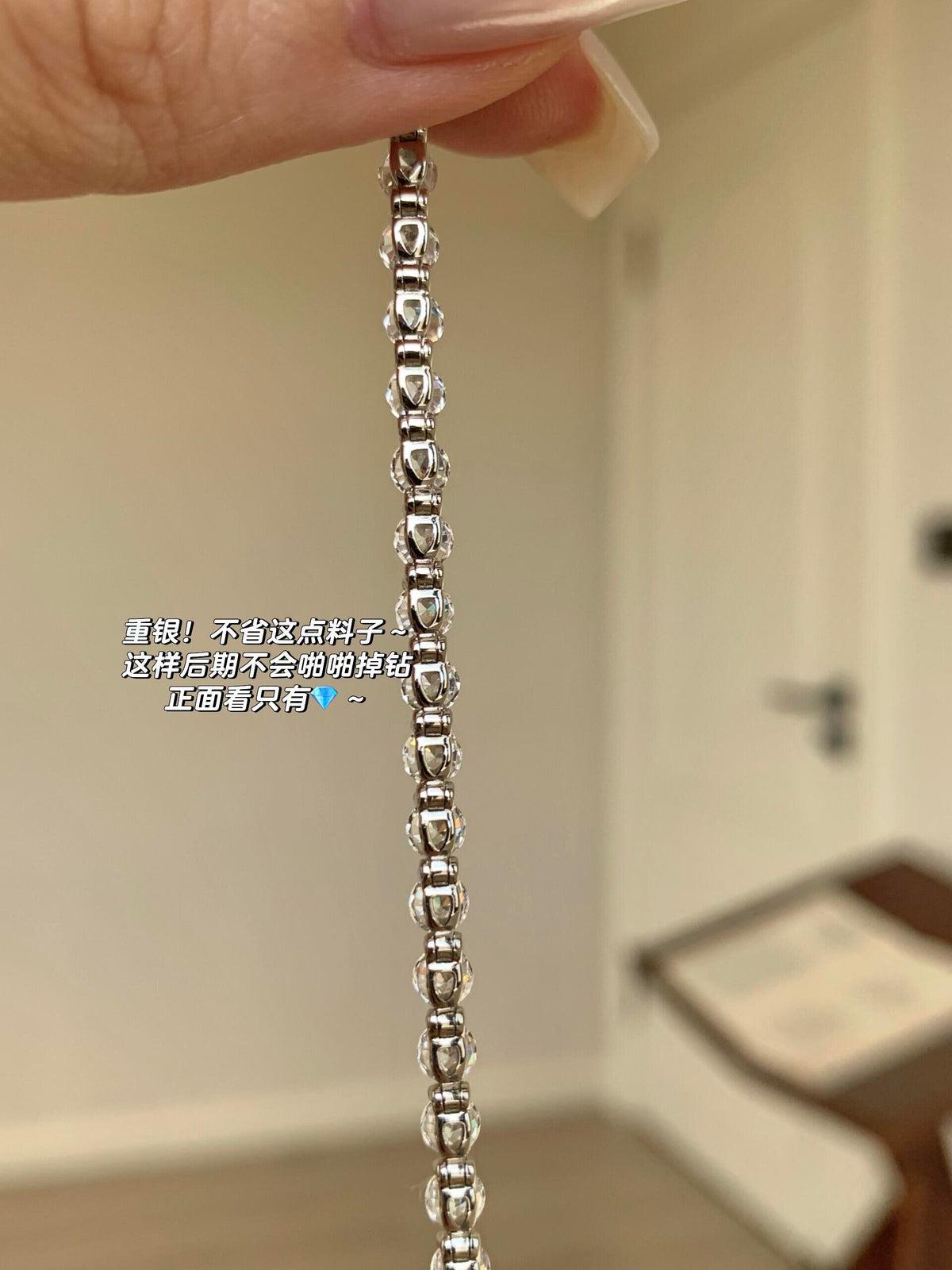 S925 Sterling Tennis Round Diamonds Bracelet