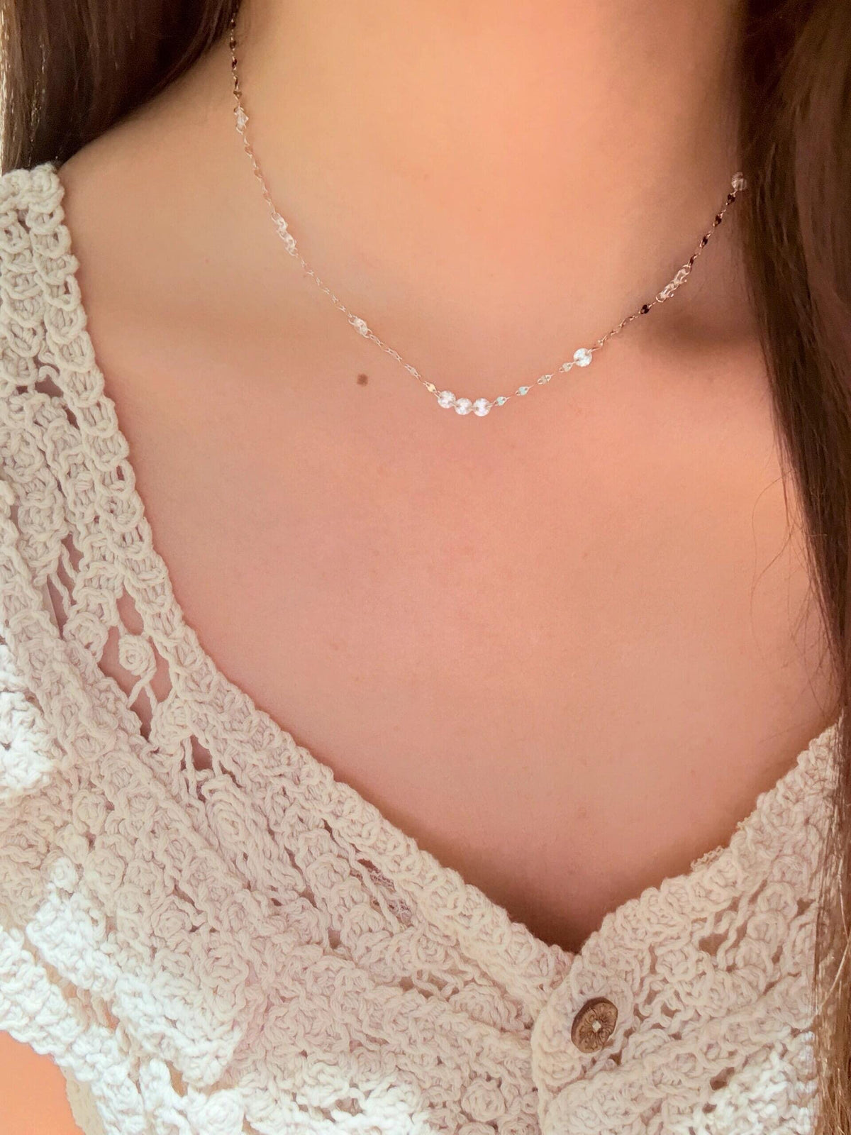 S925 Sterling Sparkling Diamond-studded Water Ripple Necklace or Bracelet