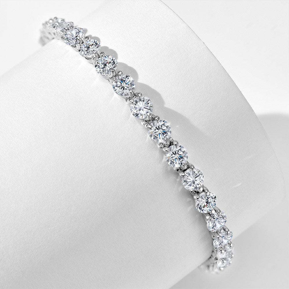 S925 Sterling Tennis Round Diamonds Bracelet