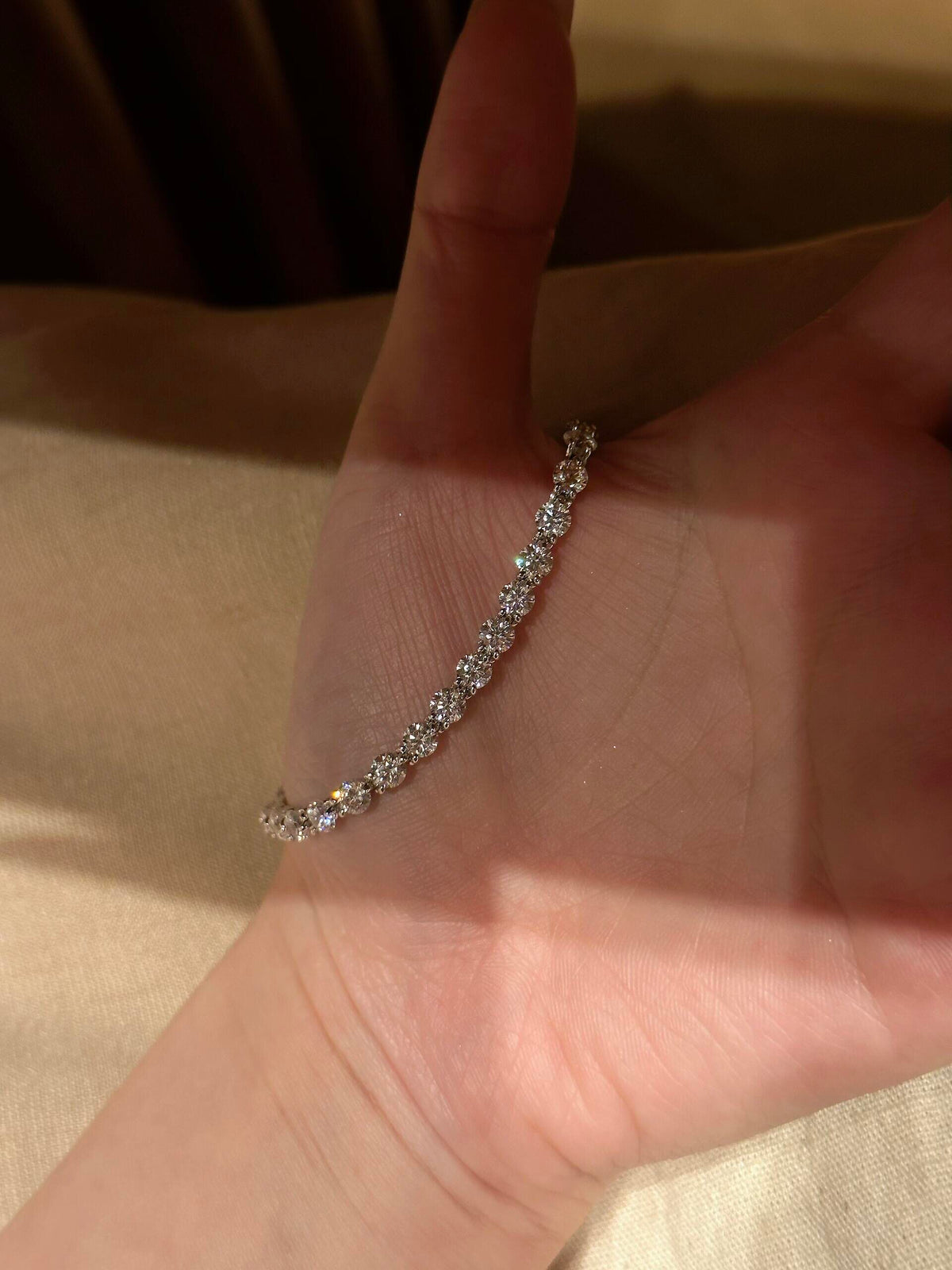 S925 Sterling Tennis Round Diamonds Bracelet