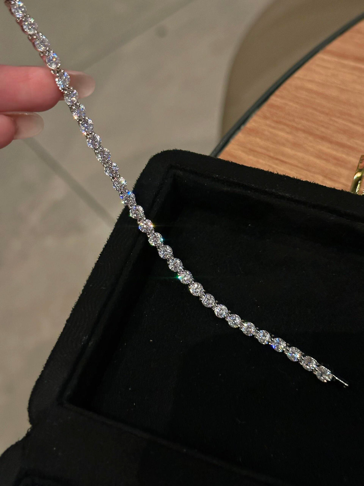 S925 Sterling Tennis Round Diamonds Bracelet