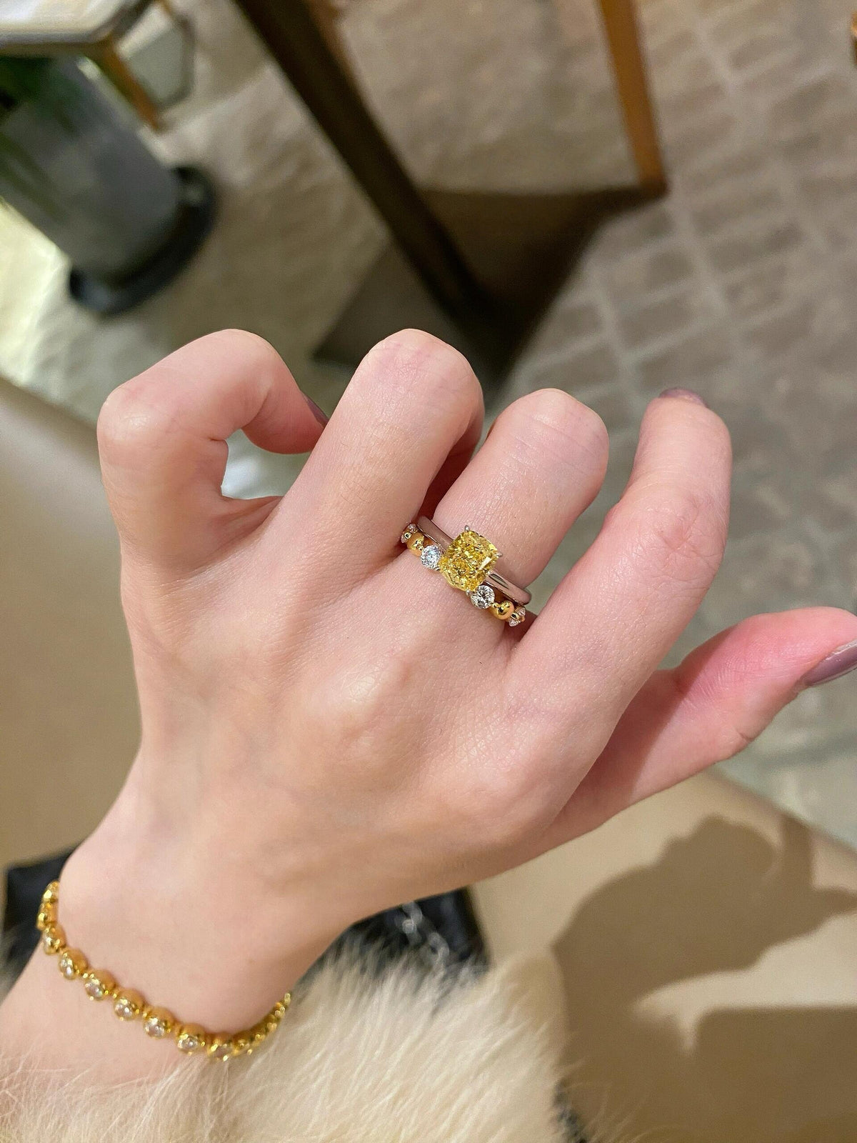 S925 Sterling Moissanite Spaced Round Band Bead Rings
