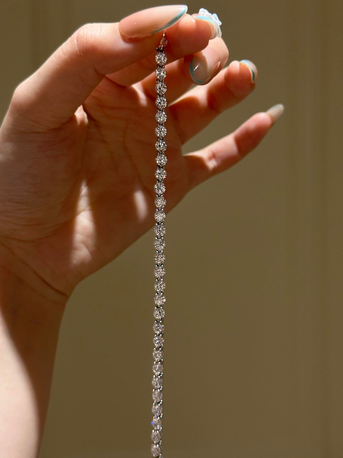 S925 Sterling Tennis Round Diamonds Bracelet