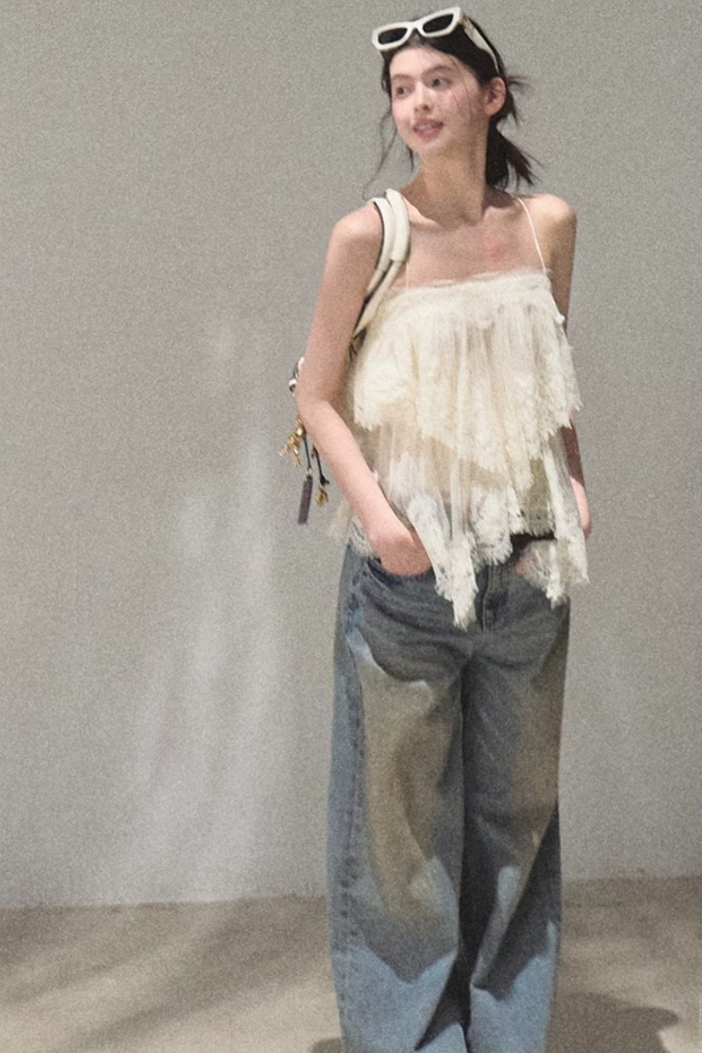 Heartbeat Lace Tiered Camisole