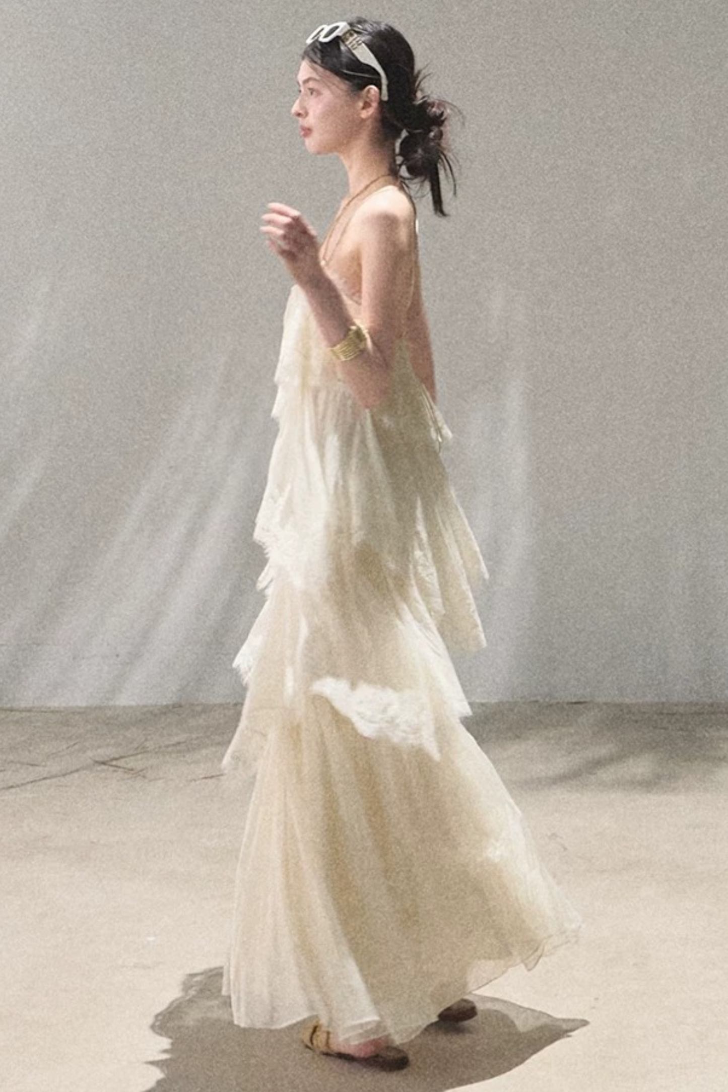 Heartbeat Lace Tiered Long Dress