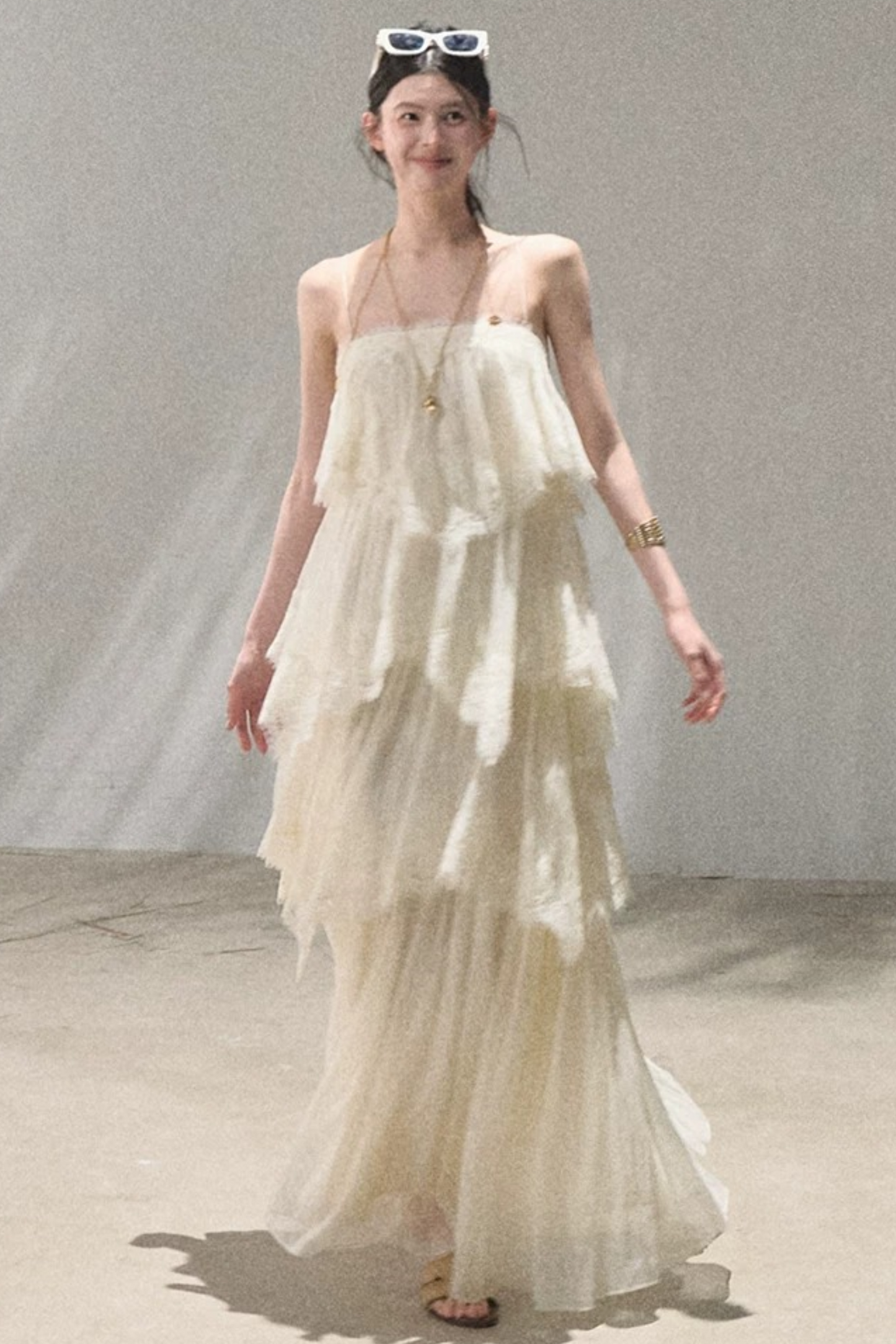 Heartbeat Lace Tiered Long Dress