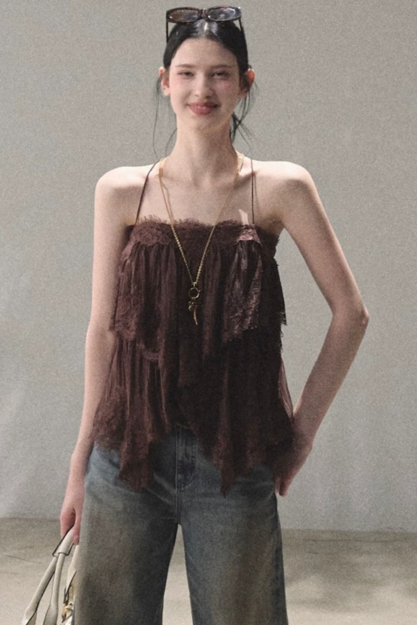 Heartbeat Lace Tiered Camisole