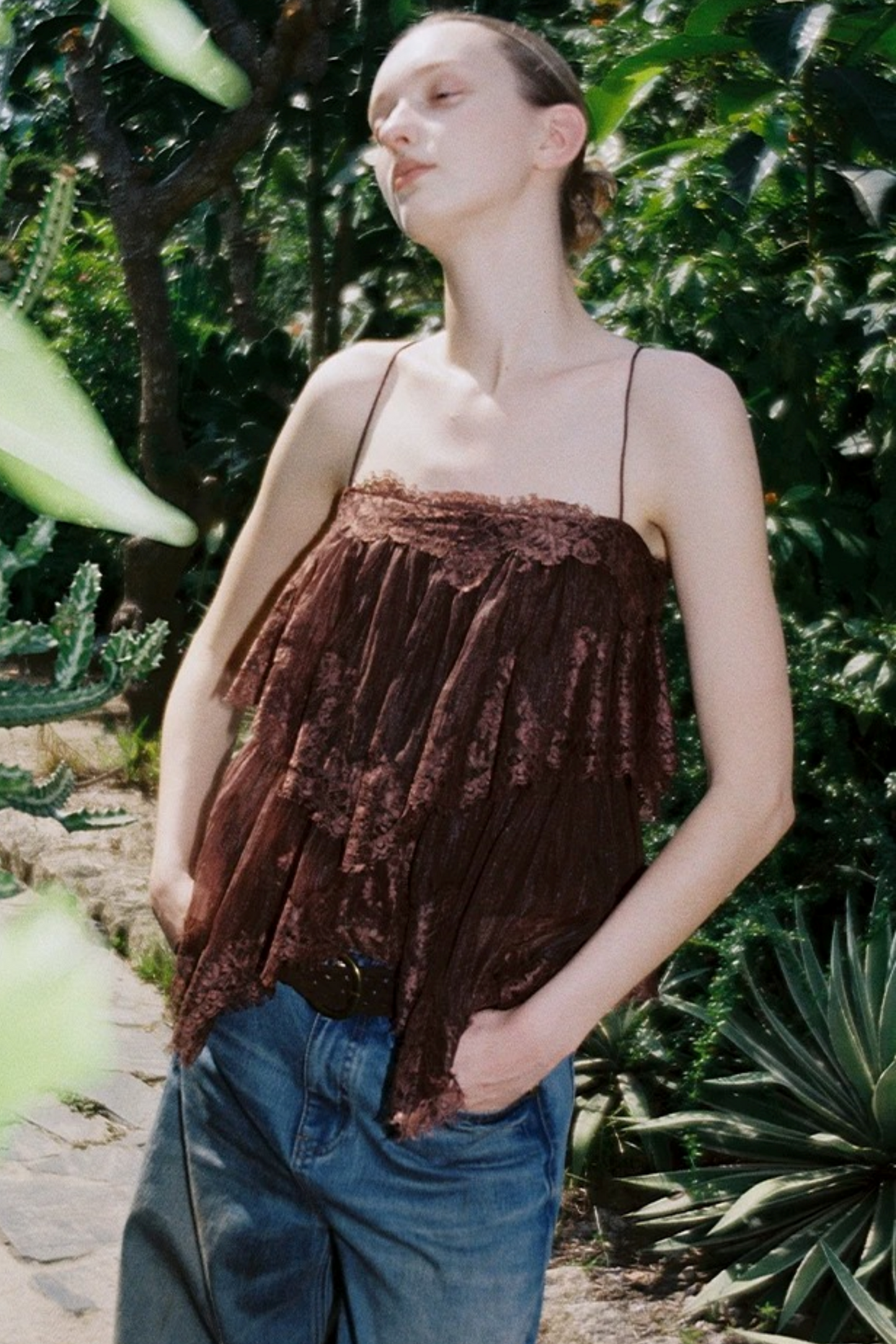 Heartbeat Lace Tiered Camisole