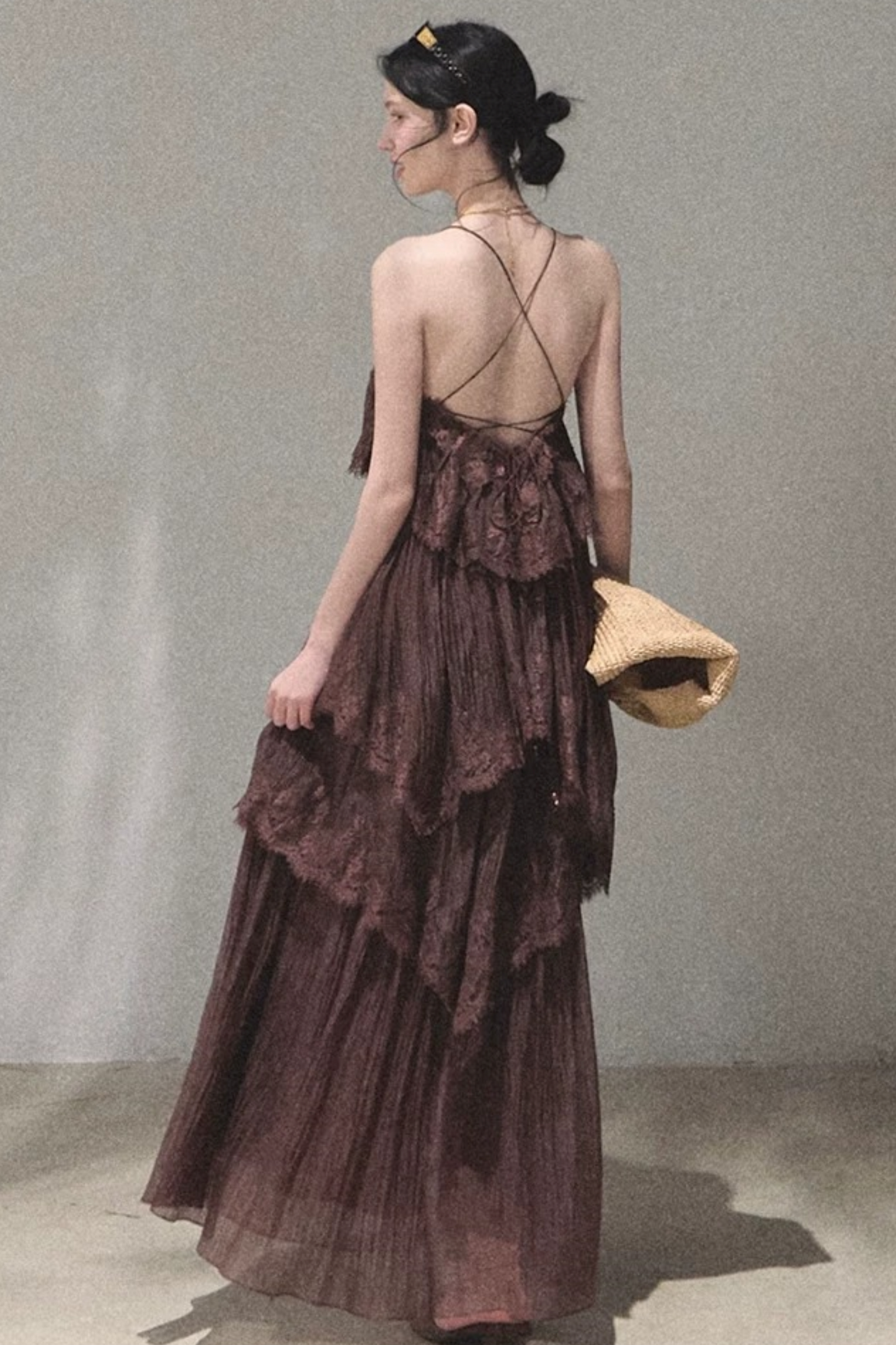 Heartbeat Lace Tiered Long Dress