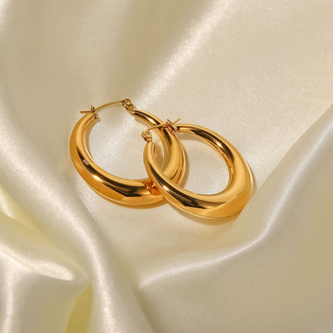 18k Gold Plated Hoop Small Earrings