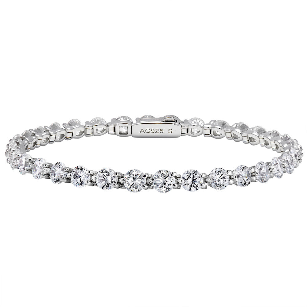 S925 Sterling Tennis Round Diamonds Bracelet
