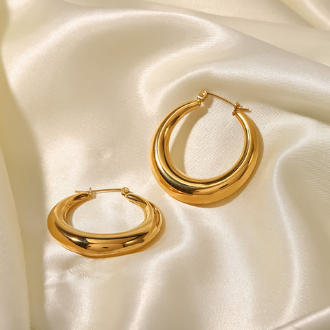 18k Gold Plated Hoop Small Earrings