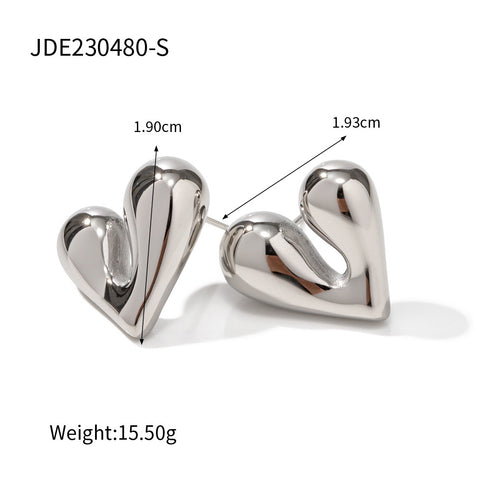 18k Gold Plated Heart Shaped Earrings