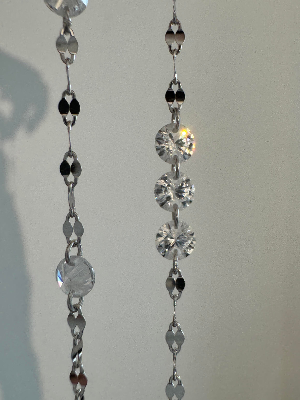 S925 Sterling Sparkling Diamond-studded Water Ripple Necklace or Bracelet