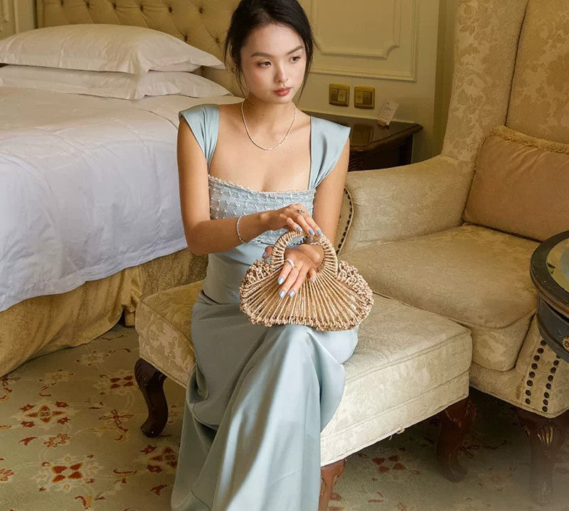 French Shell Hollow-Out Rhinestones Evening Bag
