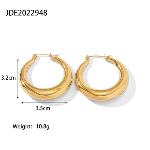 18k Gold Plated Hoop Small Earrings