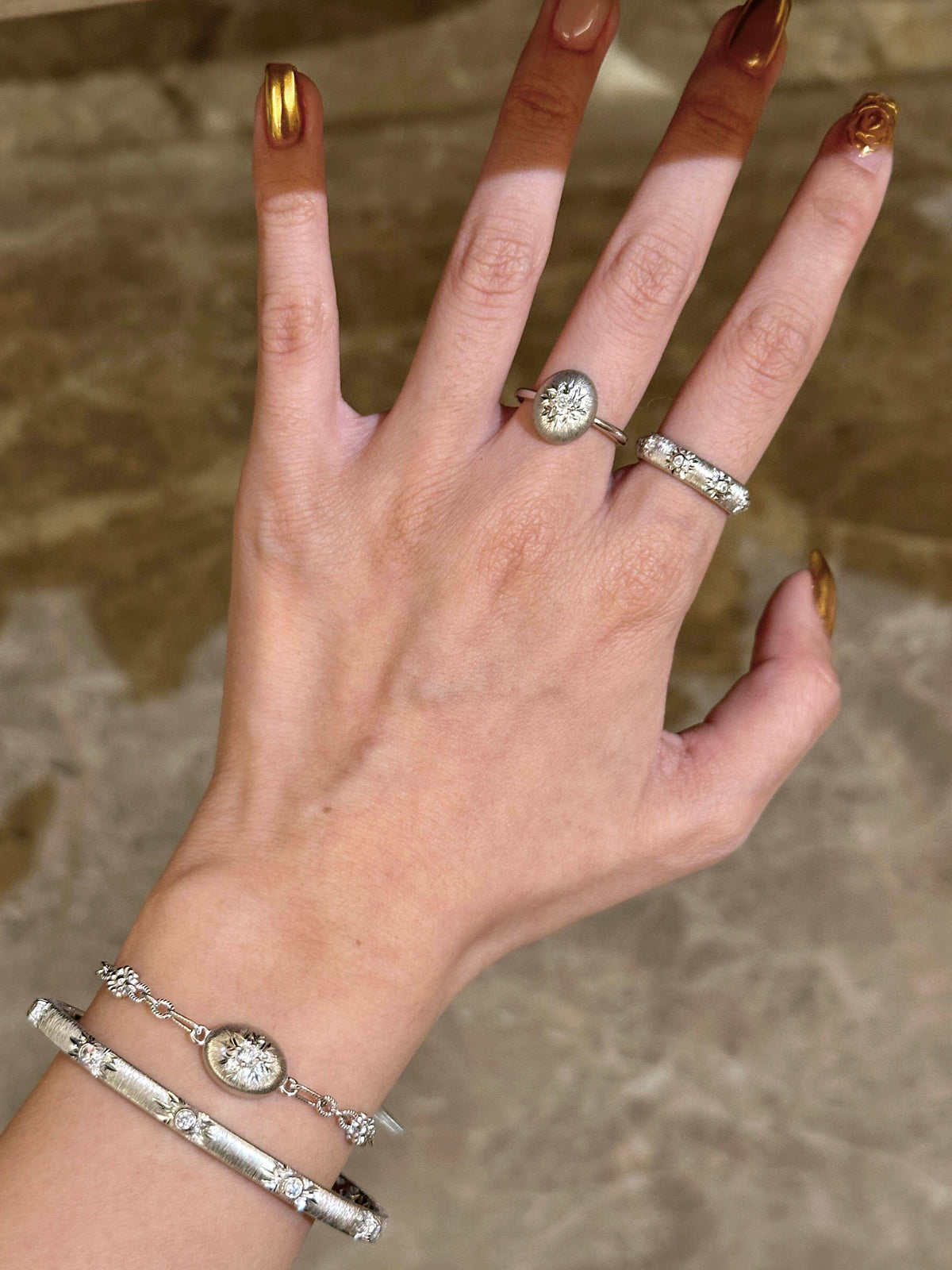 S925 Sterling Bracelets Brushed Satin Finish