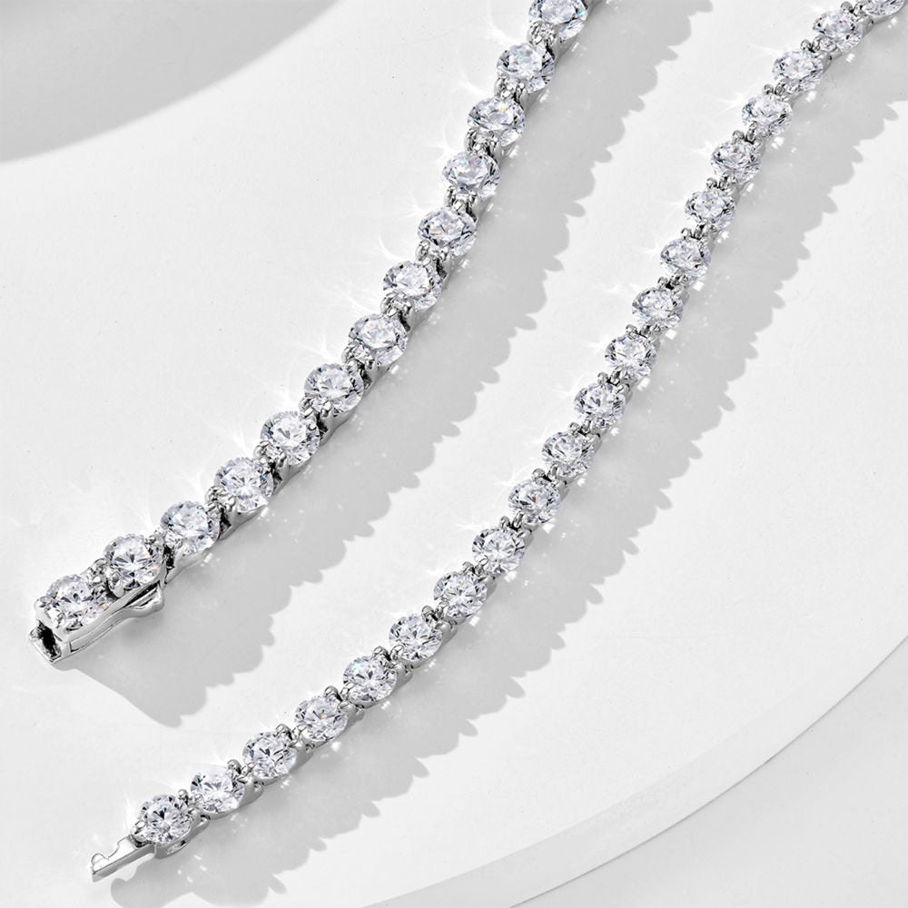 S925 Sterling Tennis Round Diamonds Bracelet