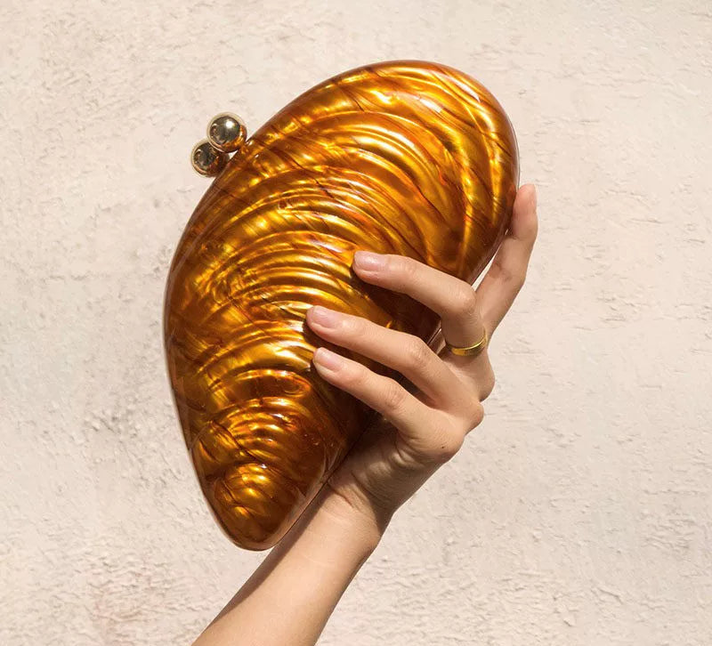 Sea Shell Clutch With Pearls
