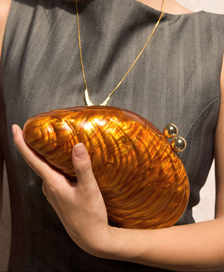 Sea Shell Clutch With Pearls