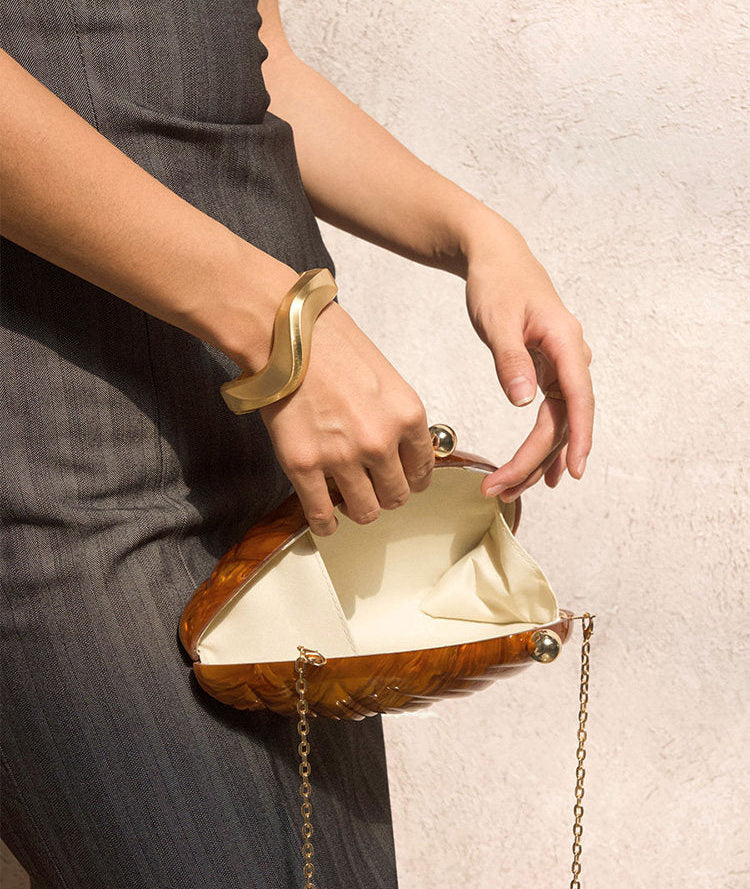 Sea Shell Clutch With Pearls