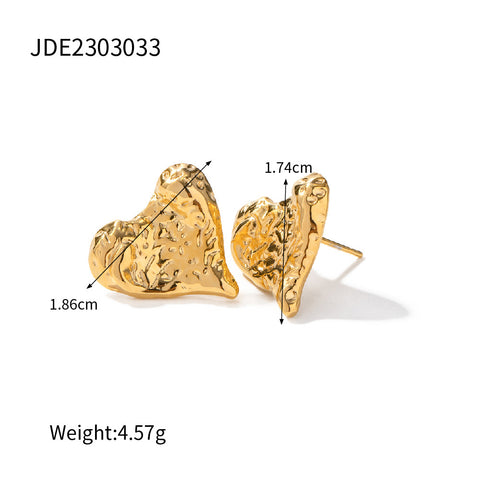 18k Gold Plated Heart Shaped Earrings