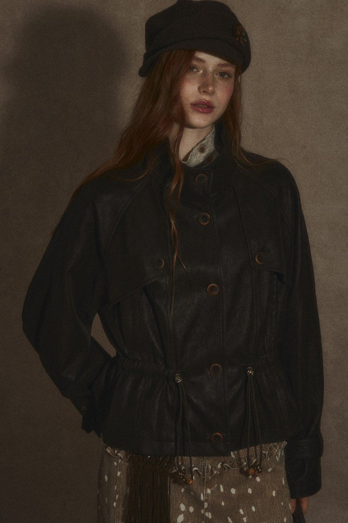 Coffee-Colored Leather Jacket