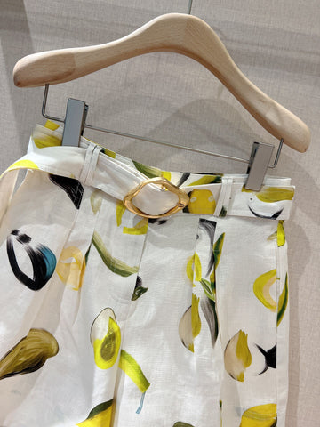 Zest Lantern Short Lemon Print