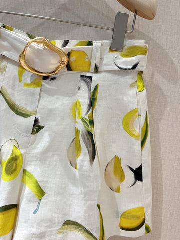 Zest Lantern Short Lemon Print