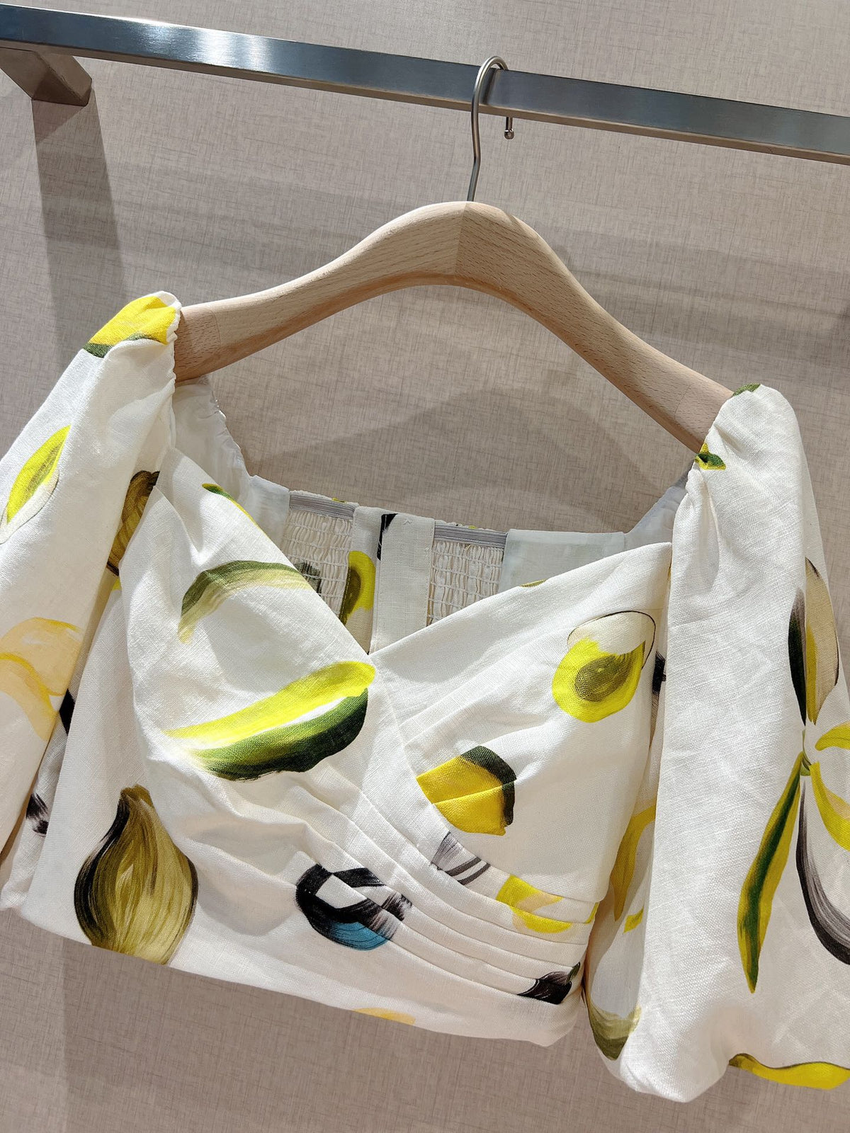 Zest Lantern Short Sleeves Lemon Print