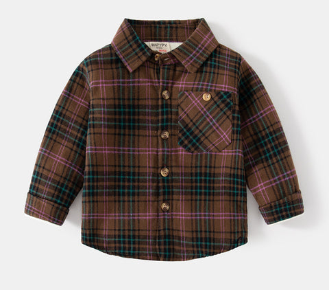 Steven Scotch Plaid Fleece Lined Shirt