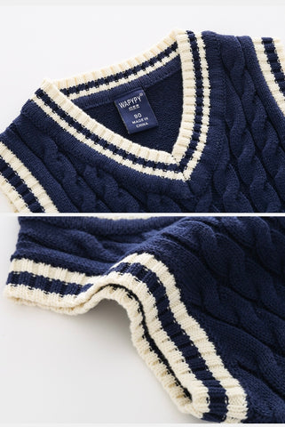 Baby Boy Cable Knit Cricket Sweater Vest