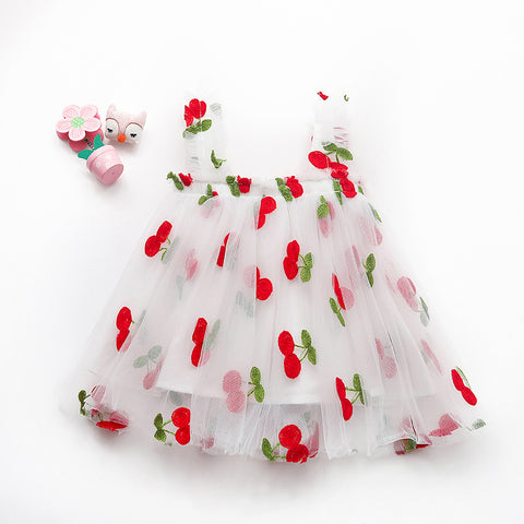 Sleeveless Fruit/Daisy Tulle Dresses