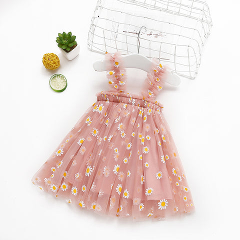 Sleeveless Fruit/Daisy Tulle Dresses