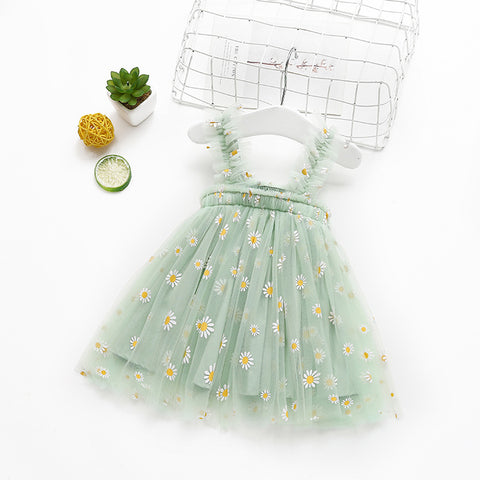 Sleeveless Fruit/Daisy Tulle Dresses