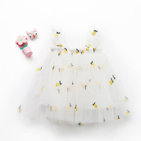 Sleeveless Fruit/Daisy Tulle Dresses