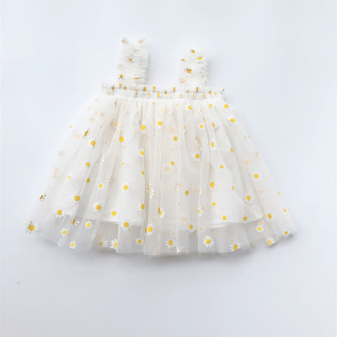 Sleeveless Fruit/Daisy Tulle Dresses