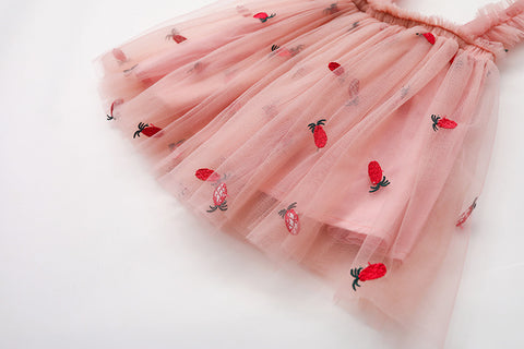 Sleeveless Fruit/Daisy Tulle Dresses