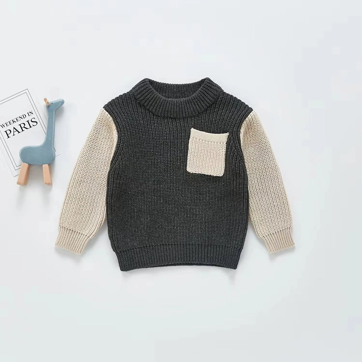 Marty Pocket Color Block Sweater